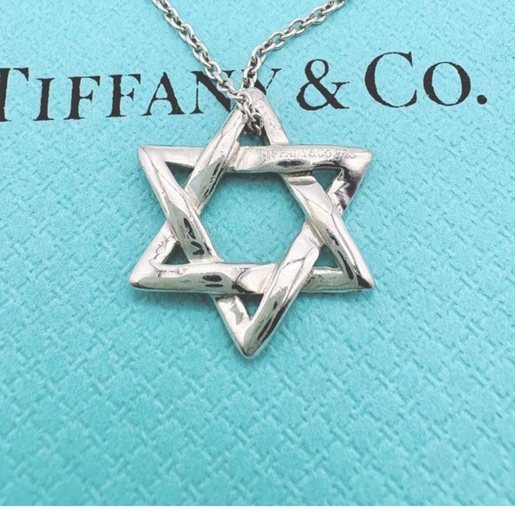 Tiffany & Co Star of David Pendant Necklace Elsa Peretti Sterling Silver - Picture 7 of 7